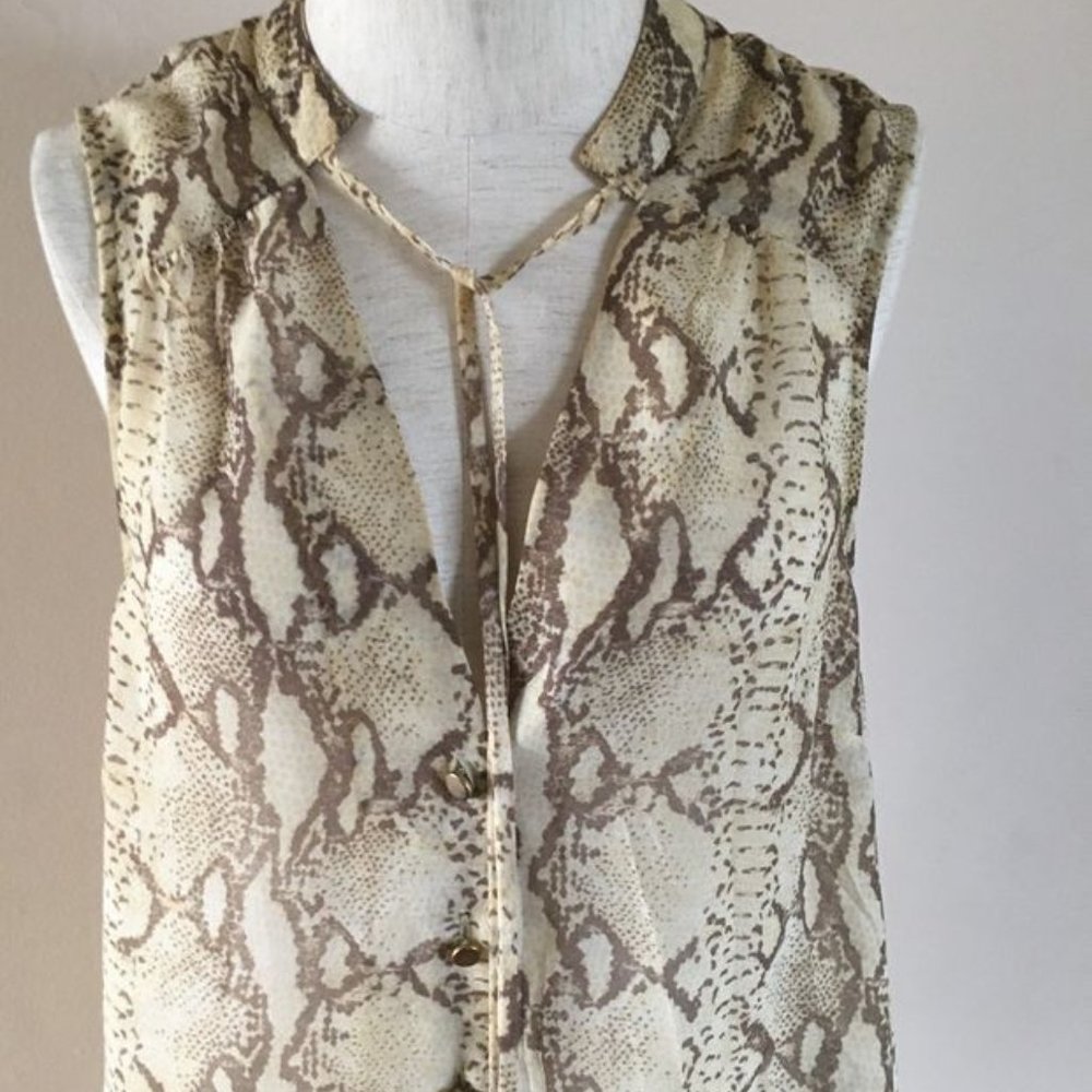 H&M Sheer Snake Skin Print Blouse